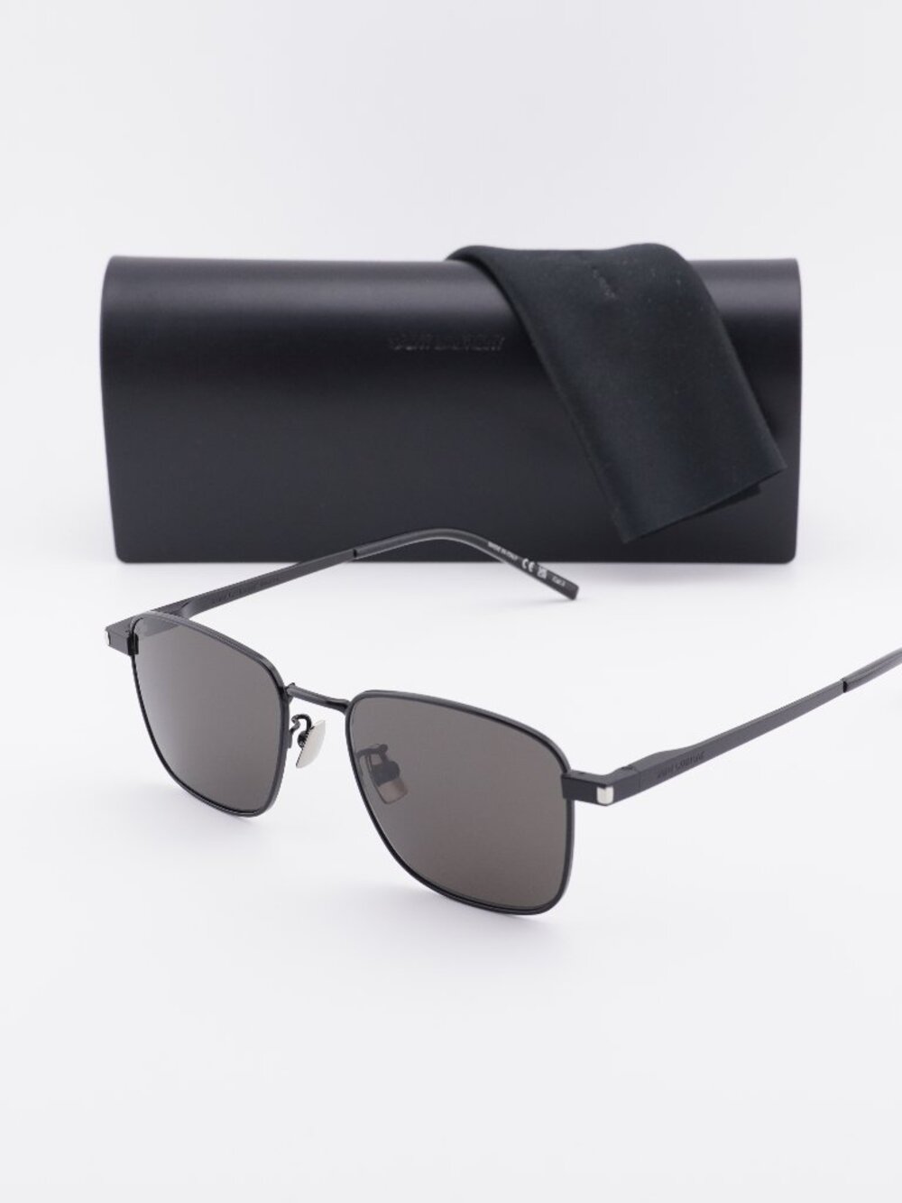 Saint Laurent SL529 001 Square Sunglasses - Black \ Black